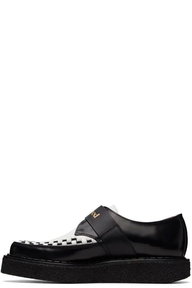 Vivienne Westwood Black & White George Cox Edition Point Toe Monkstraps, photo 3 of 5 from SSENSE