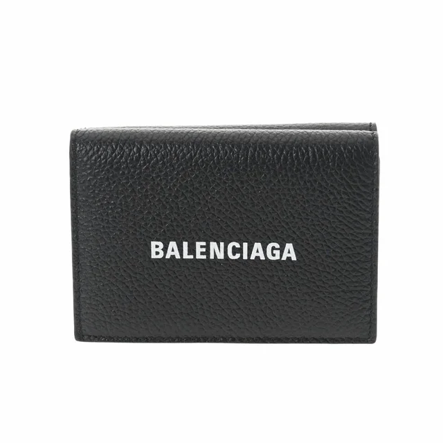 Balenciaga Compact Wallet Cash Black Calf Tri Fold in black from Poshmark, photo 1 of 1