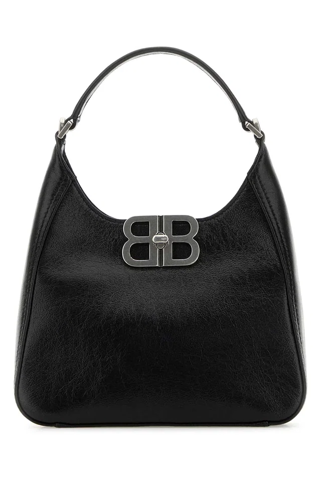 Balenciaga Bb Shoulder Bag — Black in Black Lambskin from HEWI
