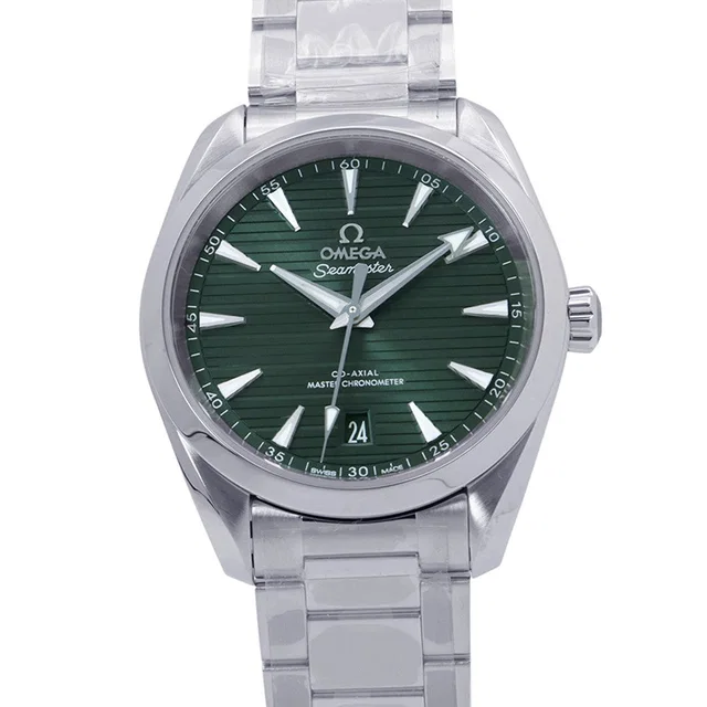 Omega Seamaster Aqua Terra150m Co-Axial W38mm Stainless Steel Green Dial220.10.38.20.10.003 in Green from GALLERY RARE
