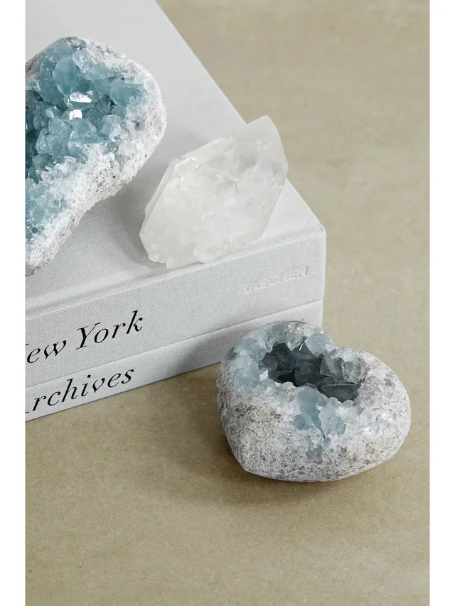 JIA JIA HOME Small celestine geode heart in Blue, photo 2 of 2 from NET-A-PORTER (Canada)