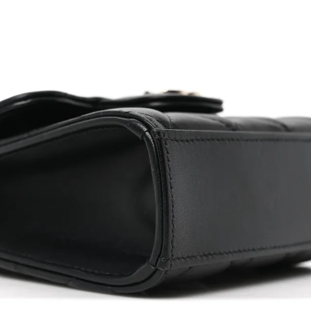 Chanel Quilted Top Handle Flap Clutch in Black Lambskin from FASHIONPHILE, photo 9 of 11