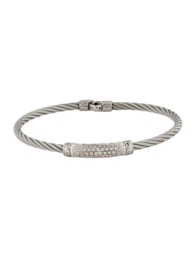 Charriol Diamond Bar Station Bracelet, 6.75" in multicolor from The RealReal