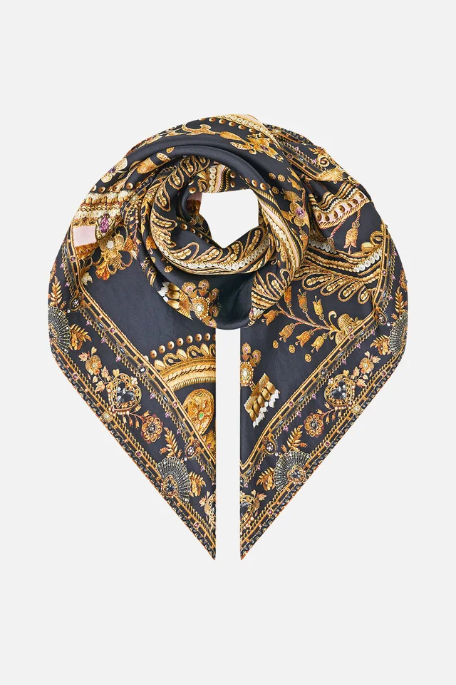 Camilla eBoutique LARGE CRYSTALLED SILK SQUARE SCARF TAURUS RISING from CAMILLA, photo 1 of 1
