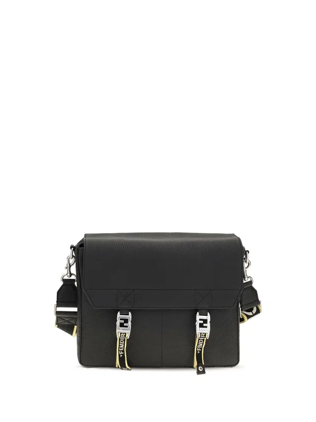 Fendi Roma Crossbody Bag — Black Calf Leather in Black Calfskin from HEWI
