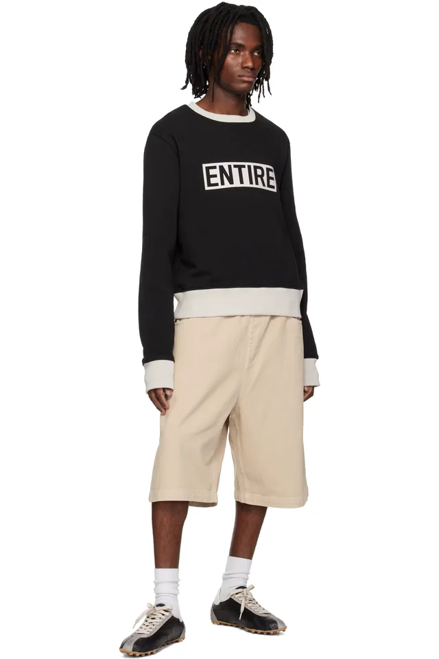 Entire Studios Black Contro Crew Sweatshirt, photo 4 of 4 from SSENSE