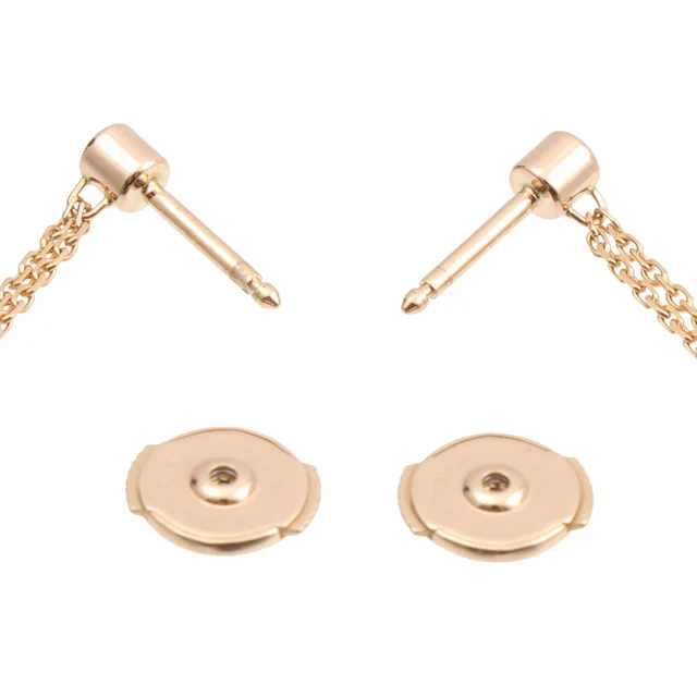 Cartier 18K Diamond Baby Trinity Earrings Yellow Gold/Pink Gold/White Gold in White from VINTAGE QOO TOKYO, photo 2 of 2
