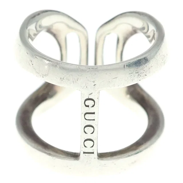 Gucci Logo Stamp Stuffa Ring Silver in Silver from The Reluxe