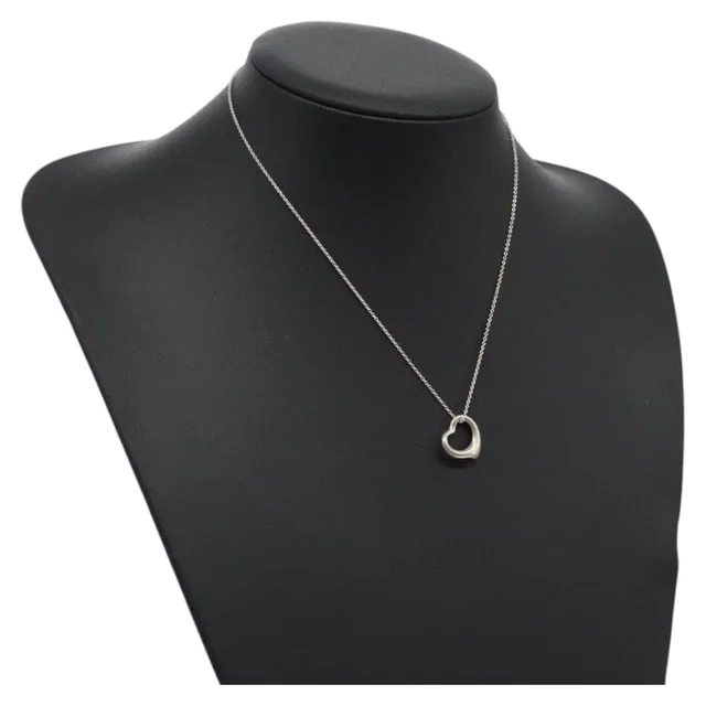 Tiffany & Co. Open Heart Necklace Ag925 Silver Auth in Silver from Luxury Promise