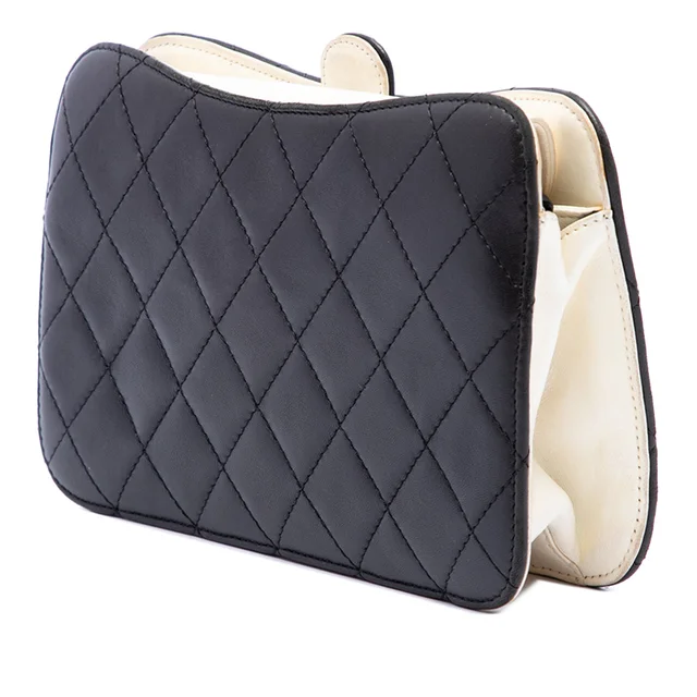 Black Chanel CC Quilted Lambskin Clutch with Chain Crossbody Bag in Black Lambskin from Designer Revival, photo 2 of 2