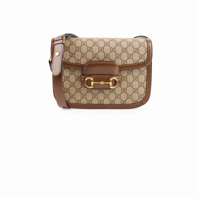 Gucci Medium Horsebit GG Supreme Bag in Canvas from The Purse Affair