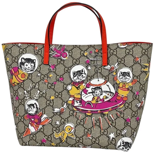 Gucci Handbag Children's Yuko Higuchi GG Supreme Beige Multicolor in Beige from The Reluxe