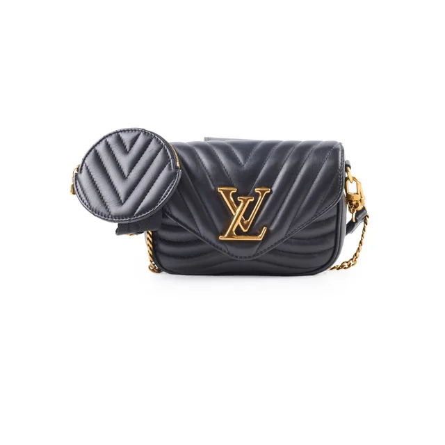 Louis Vuitton New Wave Multi-pochette Bag Black in Black Leather from The Purse Affair
