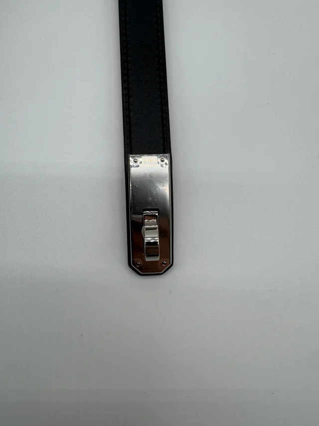 Hermès Kelly Splas'H 18 Belt Black Box Leather Palladium Hardware in Black Box leather from Luxury Promise, photo 4 of 9