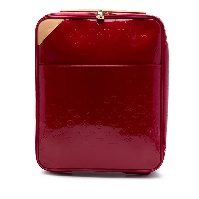 Red Louis Vuitton Monogram Vernis Pegase 45 Travel Bag in Red Leather from Designer Revival