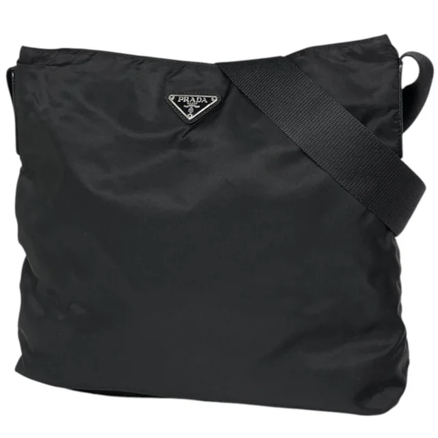 Prada Shoulder Bag Nylon Nero in Black Nylon from The Reluxe