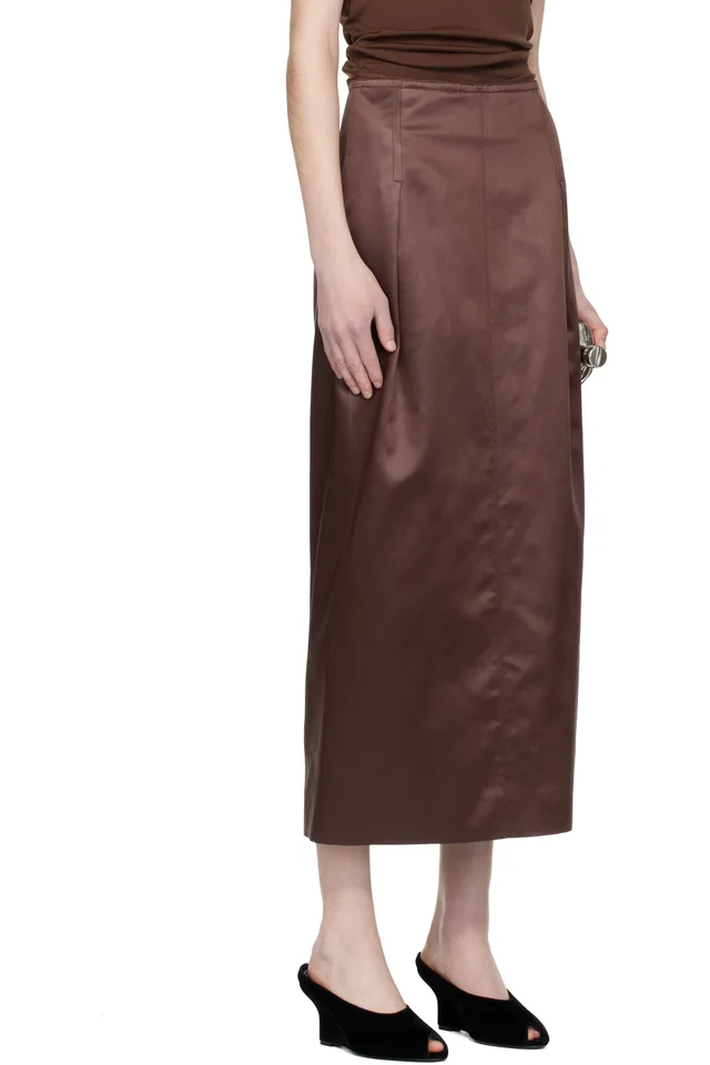 Lanvin Brown Straight Maxi Skirt, photo 2 of 4 from SSENSE