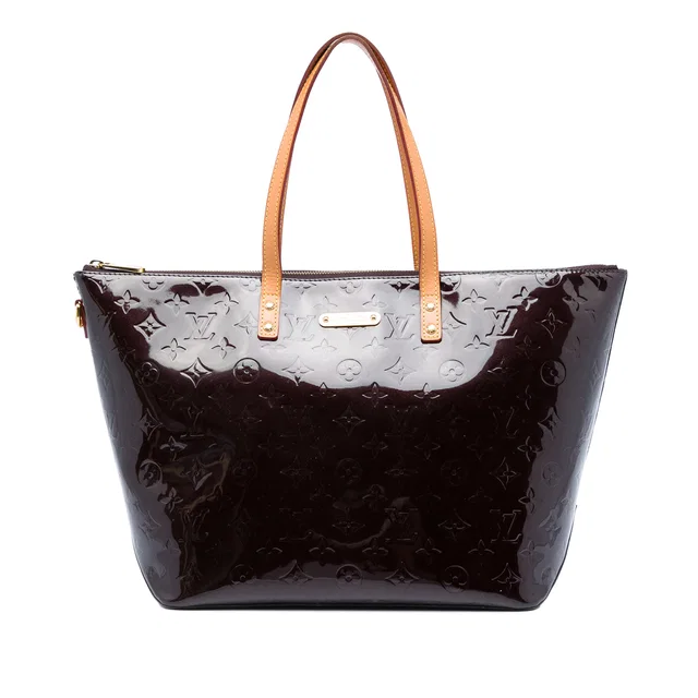 Purple Louis Vuitton Monogram Vernis Bellevue GM Tote Bag in Purple Leather from Designer Revival