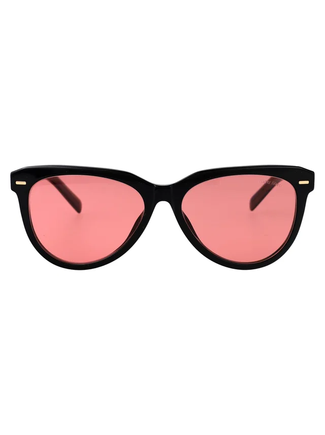Miu Miu 0mu Cat-Eye Acetate Sunglasses — Black in Black from HEWI