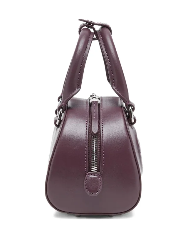 Diesel 1DR Dome-mini bowling bag in leather in Purple, photo 4 of 5 from FARFETCH