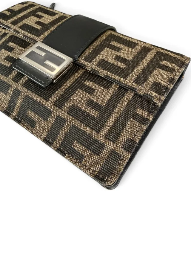 Fendi Jacquard Vitello Grace 1974 Baguette Belt Pouch in Canvas from Season 2 Consign, photo 9 of 10