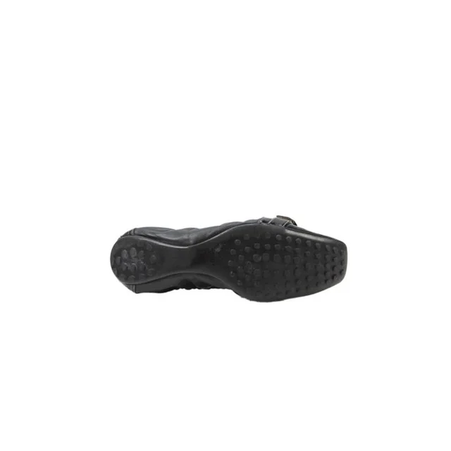 Tod's Womens Leather Buckle Detail Slip On Ballet Flats Shoes Black Size 7.5 in black Leather from Poshmark, photo 4 of 6