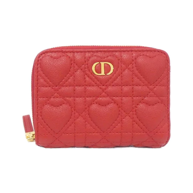 DIOR Caro Wallet in M61R/AMARYLLIS RED / GOLD metal fittings leather from KOMEHYO