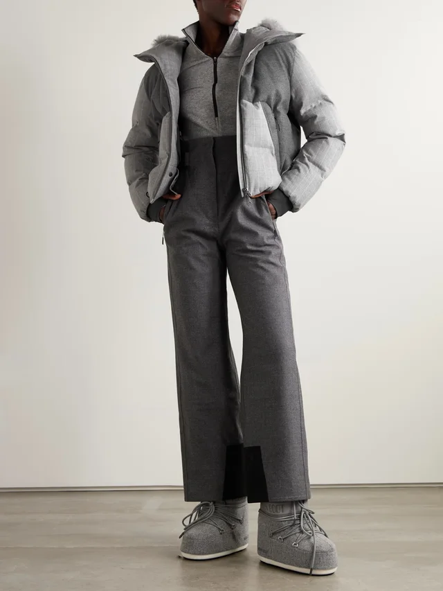 SEASE Arlo Vampire 3.0 hooded quilted striped cashmere-blend down ski jacket in Grey, photo 2 of 2 from NET-A-PORTER (Canada)
