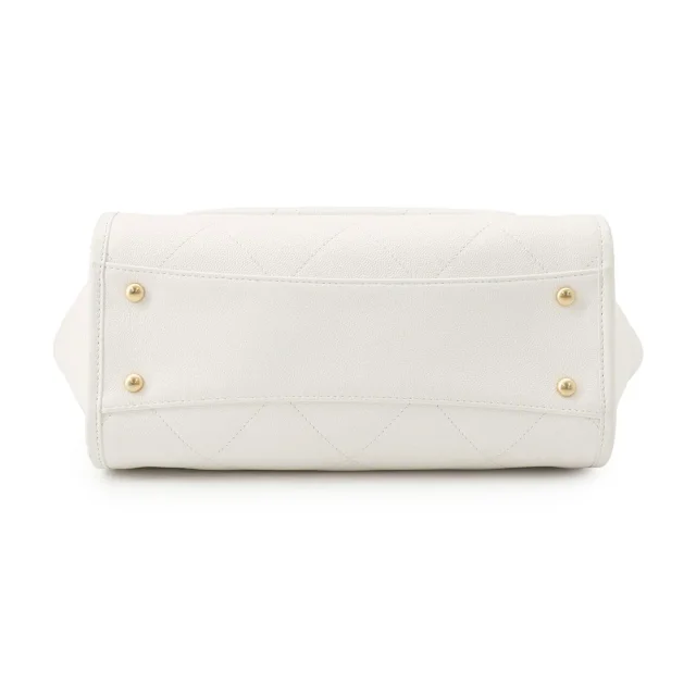 Chanel Stitch Pocket CCTote Bag WhiteAS5417 Caviar Leather in Caviar leather from GALLERY RARE, photo 5 of 19