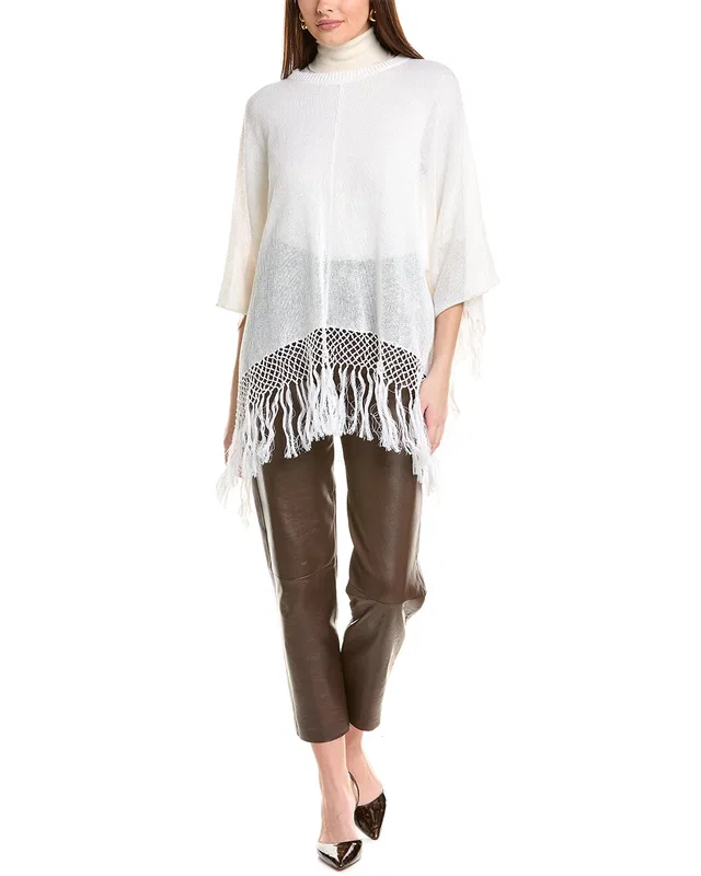 Brunello Cucinelli Linen & Wool-Blend Poncho, image 1 of 1 from Gilt