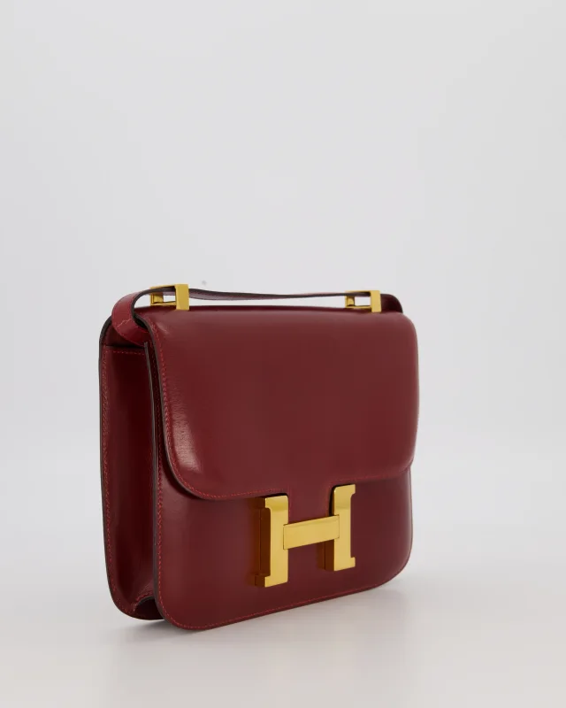 Hermès Vintage Constance 23 Bag in Burgundy Box leather from Sellier, photo 2 of 18