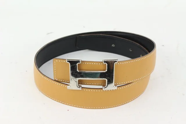 Hermès 32mm Reversible H Logo Belt Kit Black x Brown x Silver in Black from Bagriculture