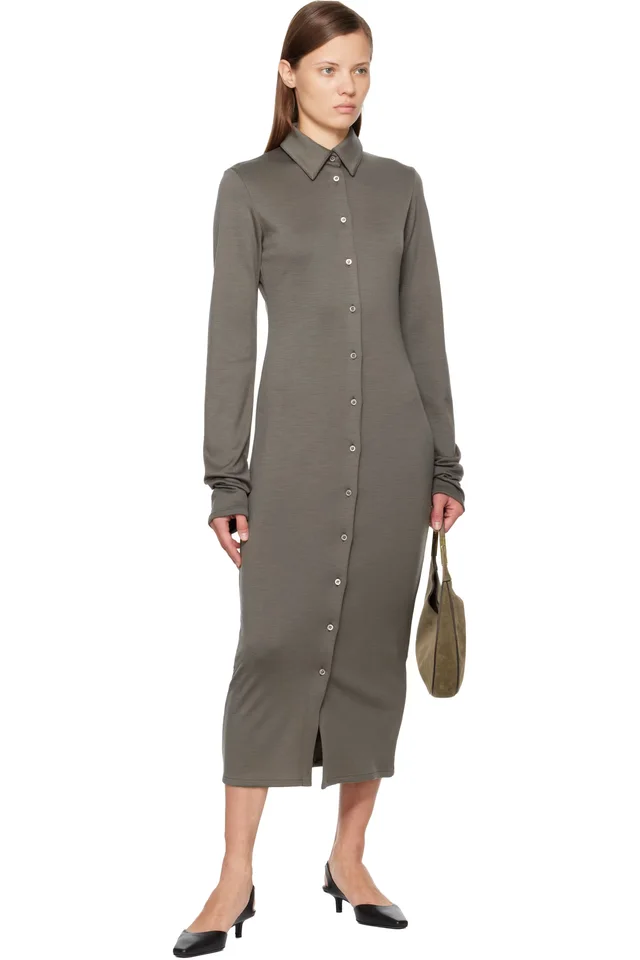 Rier Gray Polar Midi Dress, photo 4 of 4 from SSENSE
