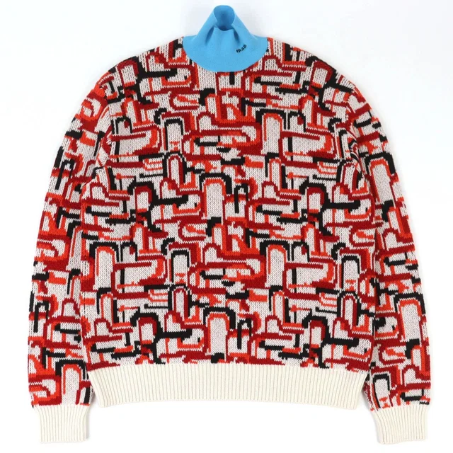 Prada Virgin Wool Cashmere All Over Pattern High in Cashmere from The Reluxe