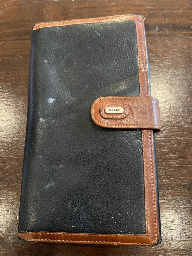Bally Vintage Men’s Leather Wallet Black And Brown/Tan in black Leather from Poshmark