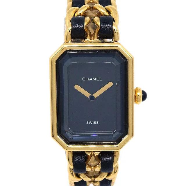 Chanel Premiere Watch Gold #S in Gold Leather from AMORE Vintage Tokyo