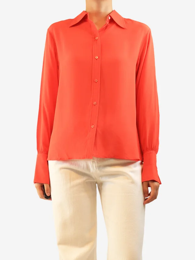 Chloé Red silk blouse - size UK 12 in Red Silk from Sign of the Times