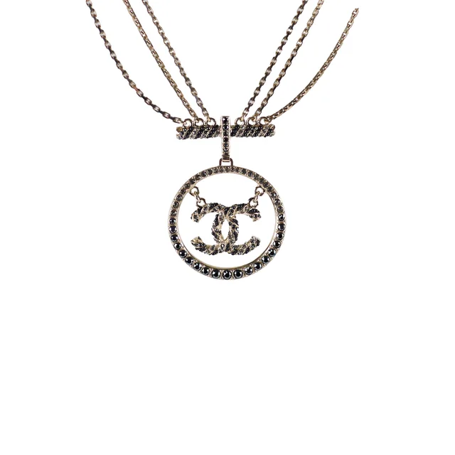 Chanel CC Hoop Crystal Necklace Costume Jewellery from The Purse Affair