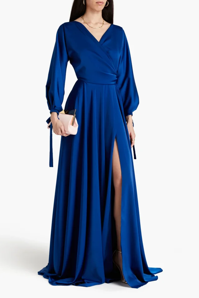 Rhea Costa June draped satin gown, photo 2 of 5 from THE OUTNET