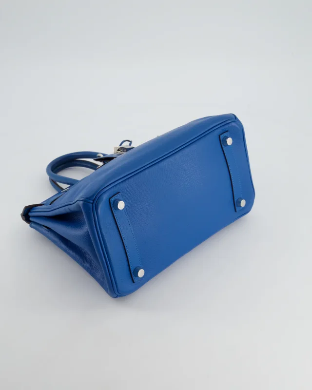 Hermès Birkin 25 Retourne Bag in Blue Epsom leather from Sellier, photo 22 of 26