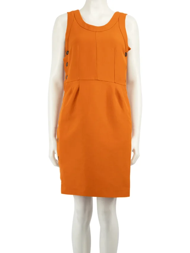 Marni Orange Side Button Up Detail Dress from Csd