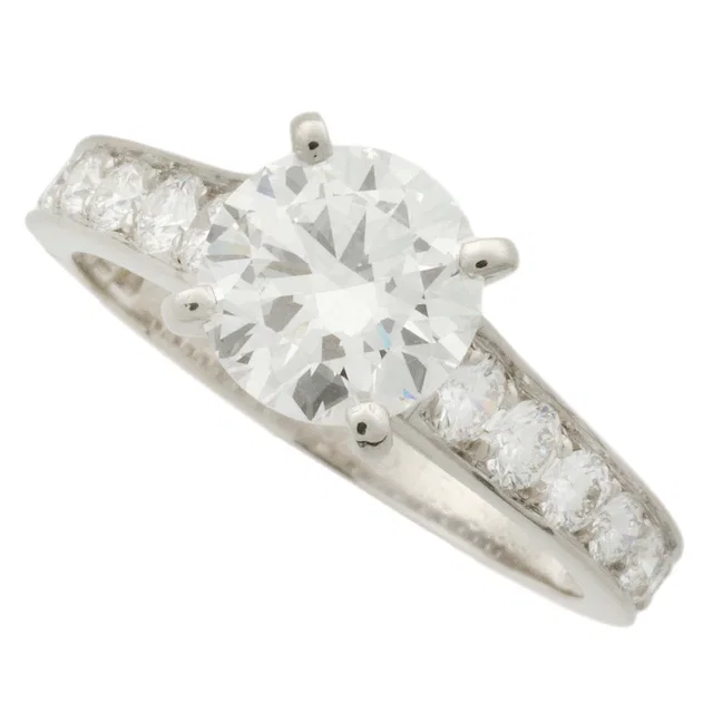Cartier Platinum Diamond Ring Pt950 1.50ct #52 from LuxUness