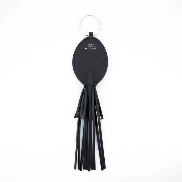 Hermès Poulpe Key Ring Noir (89) in Black Epsom leather from Ginza Xiaoma, photo 2 of 4