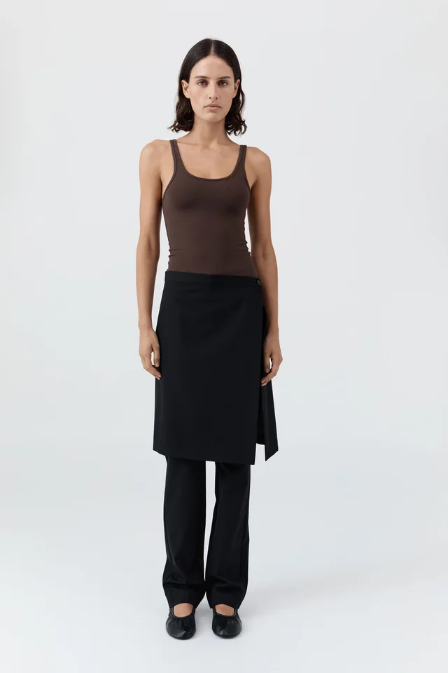 St Agni Soft Jersey Slim Scoop Tank - Liqueur from St. Agni, photo 1 of 1
