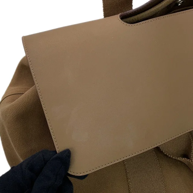 Hermès Valparaiso Etoupe Toile Chevrons Swift Leather Size MM in Taupe Swift leather from GALLERY RARE, photo 9 of 20