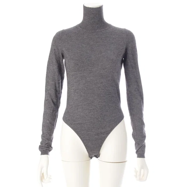 Dior Cashmere Silk Top Bodice Turtleneck Long Sleeve Knit in Silk from The Reluxe