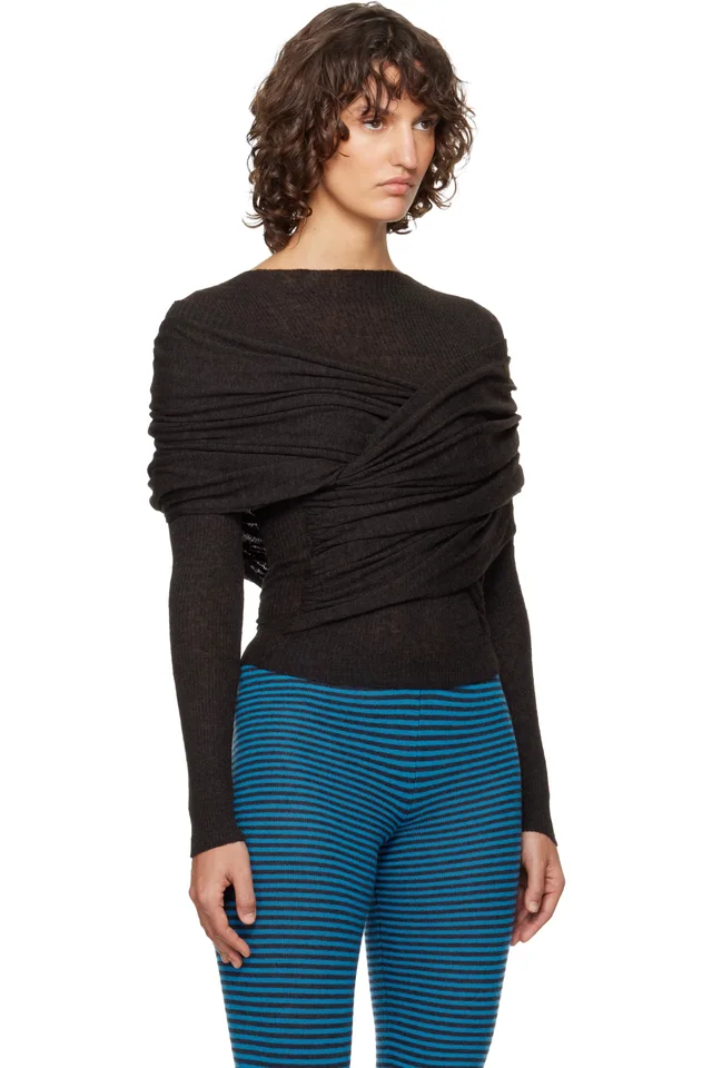 Paloma Wool Brown Elio Sweater, photo 2 of 4 from SSENSE