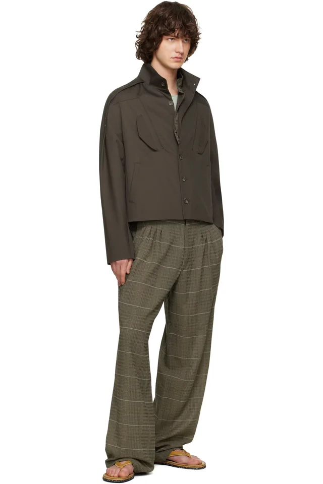 Kiko Kostadinov Brown Egreta Jacket, photo 4 of 4 from SSENSE