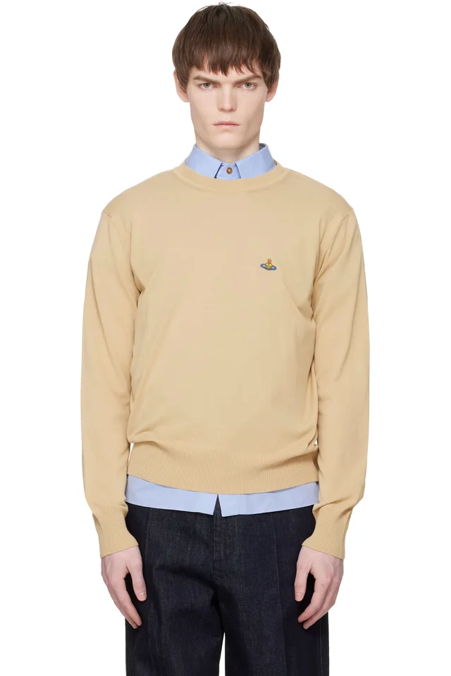 Vivienne Westwood Beige Alex Round Neck Sweater from SSENSE, photo 1 of 1