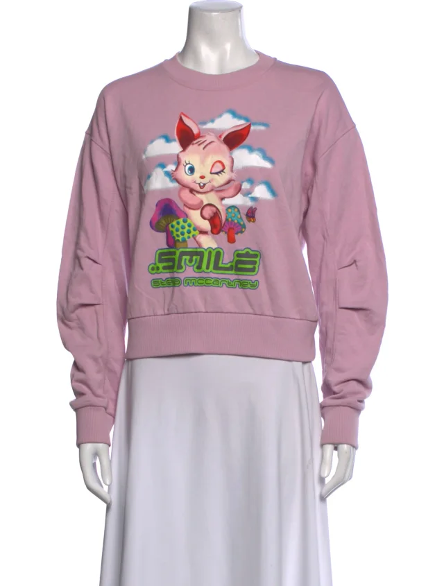 Stella McCartney Graphic Print Crew Neck Sweatshirt in purple from The RealReal